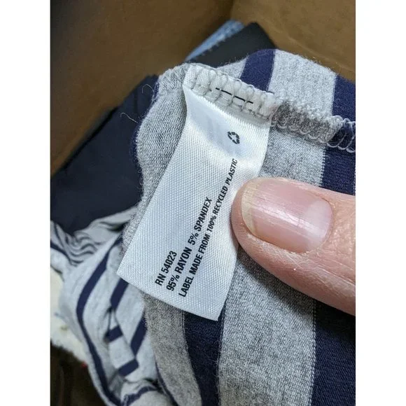 GAP Womens Navy Blue Gray Skirt Size XS X-Small Striped Pencil - Picture 4 of 5